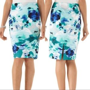 NWT WHite house black market pencil skirt 16 blue